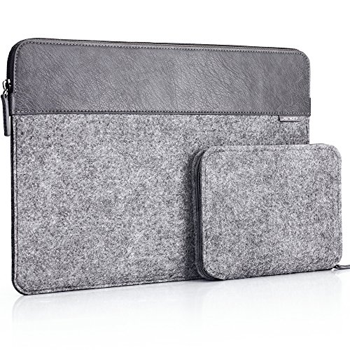 JSVER 13-13,3 Zoll wasserabweisende Laptophülle Sleeve Aktentasche aus Filz für MacBook Air/Pro (Retina) Ultrabook