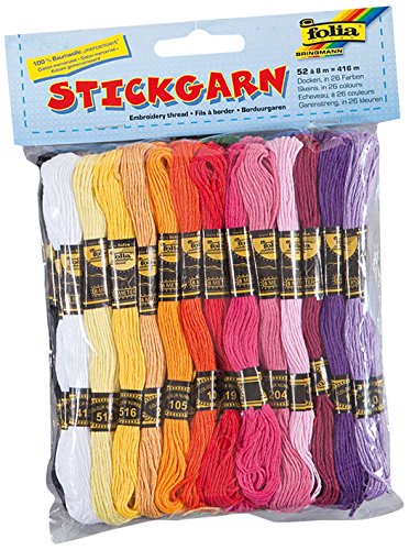 folia 23991 - Stickgarn, 26 farbig-sortiert