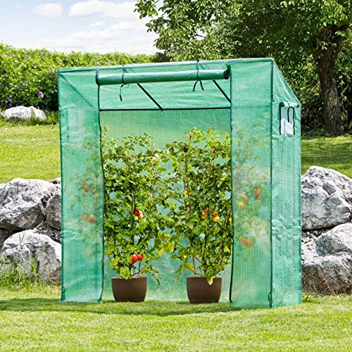 Tomatengewächshaus Bausatz/Tomatenzelt mit aufrollbarer Tür 2x2x0,6 m